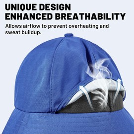 Sukeen Bucket Hats for Woman & Men, Lightweight UV Protection 50+ Sun Hat, Waterproof & Packable Boonie for Beach, Travel Blue