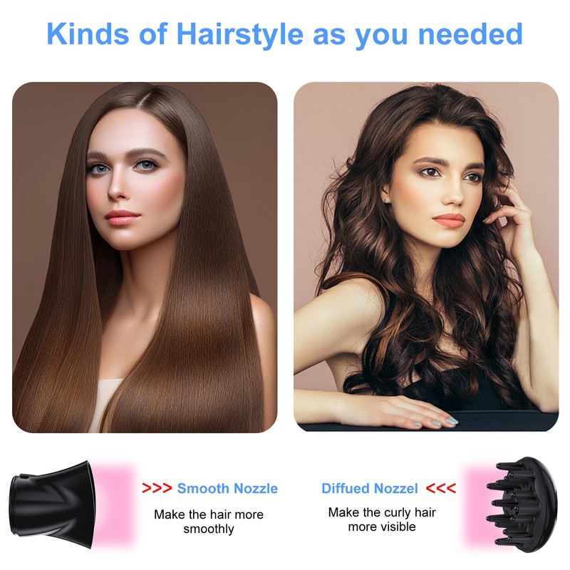 Pretfy Professional Hair Dryer Blow Dryer 2 Speed and 3