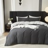 RSNIRCH Cotton Single Duvet Cover Dark Grey Silver Grey Soft