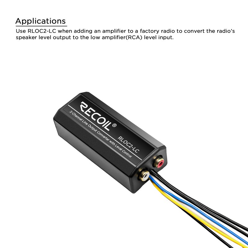 RECOIL RLOC2-LC Two Channel Speaker Cable to RCA adjustable Line