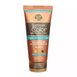 , Summer Color Self-tanning Lotion, Light/medium Color, for All Skin Tones, 6 Oz