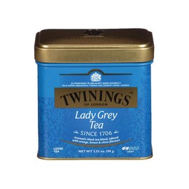 Twinings Lady Grey Loose Black Tea, 3.53 Ounce Tins (Pack of 6), Lemon & Orange Peel, Caffeinated, Enjoy Hot or Iced