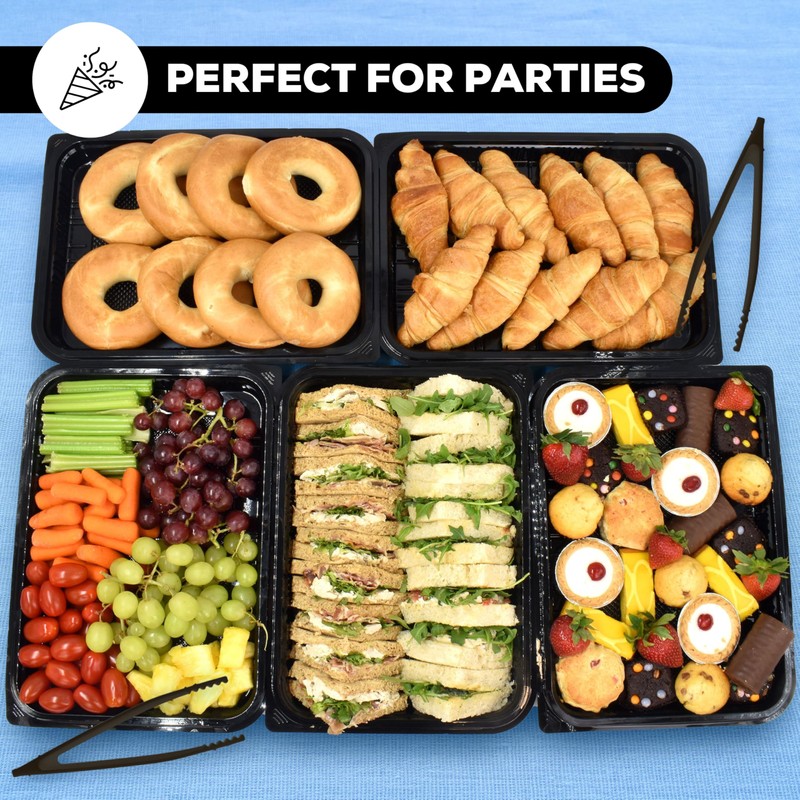 ebake Pack of 6 Sandwich Platter Trays with Lids -