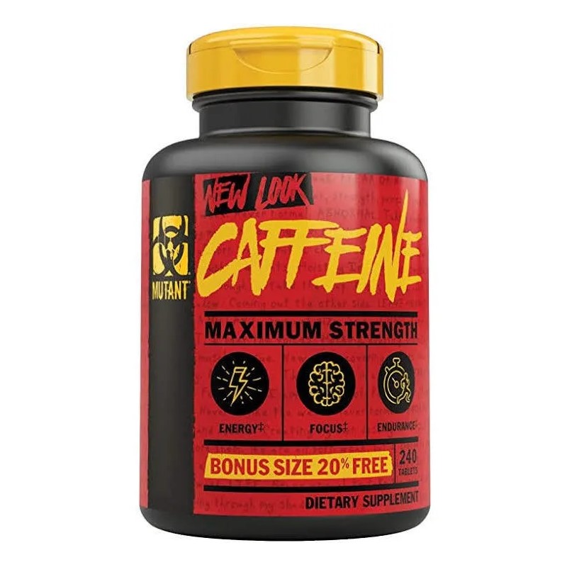 Cafeina Mutant Caffeine (240 Tabletas) Cafeina Sin Sabor