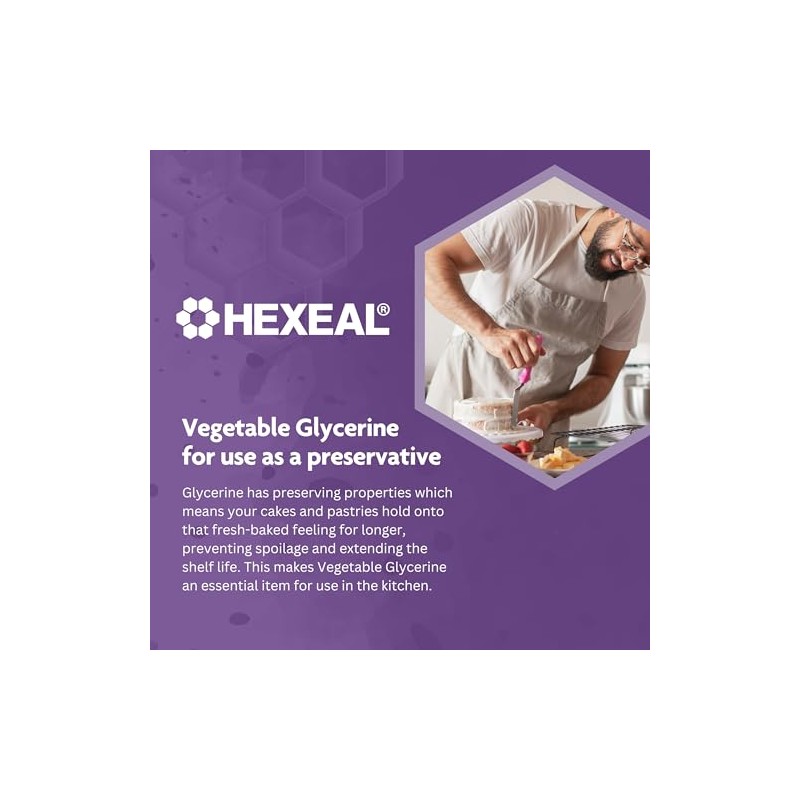 Hexeal Vegetable Glycerine 5L - Vegan FCC Food Grade for