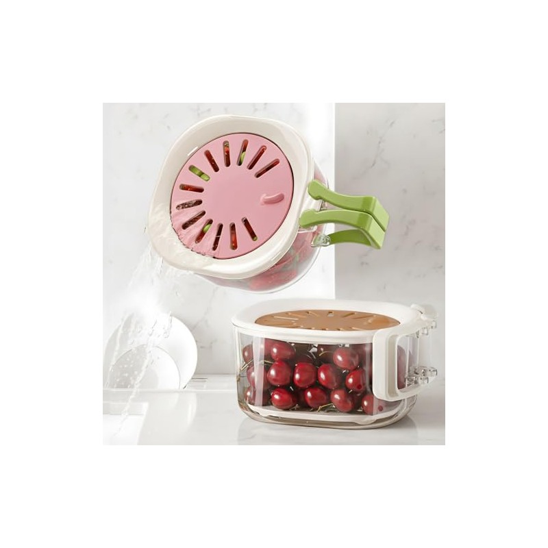 Multifunctional Fruit and Vegetable Washing Bowl with Strainer