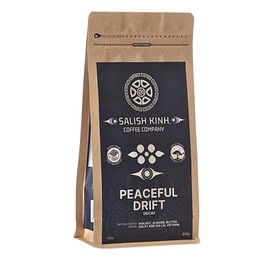 Salish Kinh, Peaceful Drift DECAF, 12oz Whole Bean Coffee, 100% Robusta, Single-Origin, Direct-Trade, Medium-Roast, Vietnamese Coffee