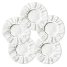 Car Polishing Pads, White Buffing Bonnets, 5-Pack