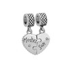 SBI Jewelry Mother Son Charm for Bracelets Women Puzzle Dangle
