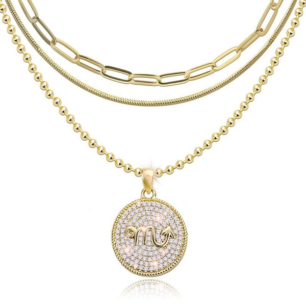 GOLDEN FISH 14K Gold Layered Necklace for Women | Zodiac