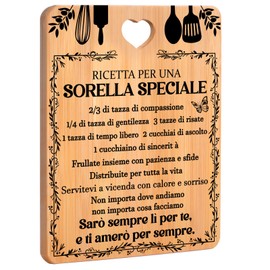 Geschenk für Schwester, Geschenk für Schwester, Schneidebrett aus Bambus, Geschenk für Schwester, Geschenk für Schwester, Geschenk für Schwester.