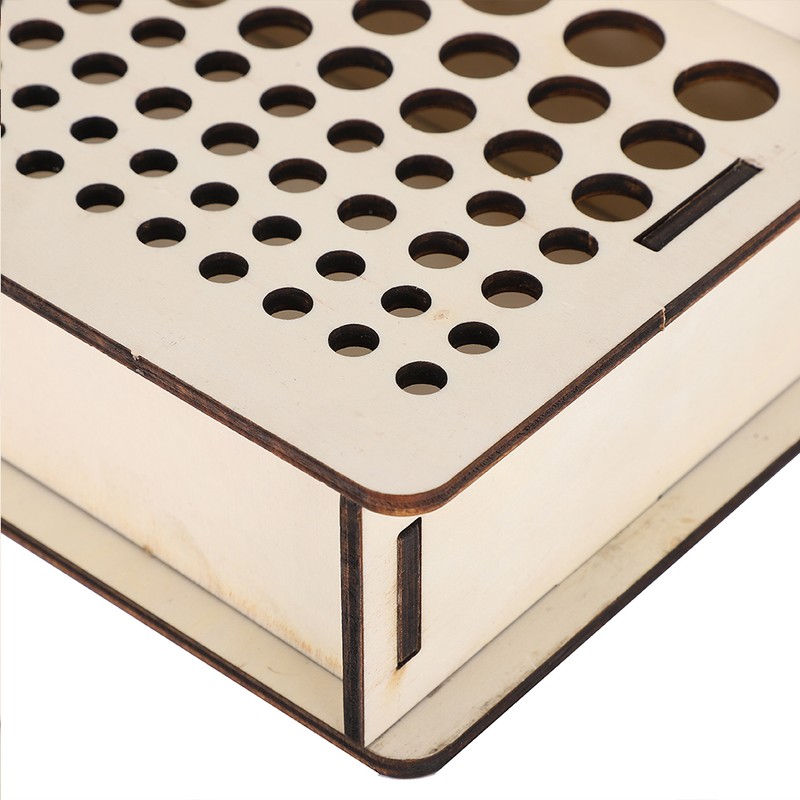 Wooden Leather Craft Tool Holder Leather Tool Organizer Wooden Box