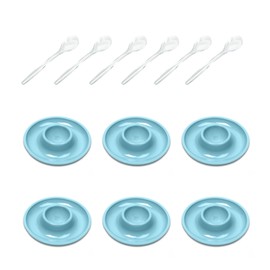 Westmark 206222E7 Egg Cups SAN ABS Blue 6 Pieces + 6 Spoons