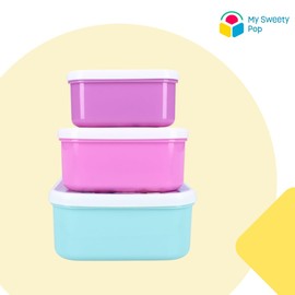 My sweety pop Gabby's Dollhouse Set of 3 Lunch Box - Lunch Box - Lunch Box - for Children - Crib - Nursery - School - Holiday - Meal - 11.5 cm