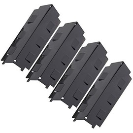 Charbroil 15.5" L x 5.2" W x 2.4" H Non-Adjustable Porcelain 4-Pack of Heat Tents in Black - 1148815W06
