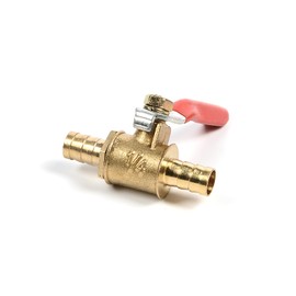 Brass Ball Valve 8mm Shut Off Valve Barbed Hose Pipe Joiner Faucet Connector Adapter for Water Gas Oil (Pack of 1)