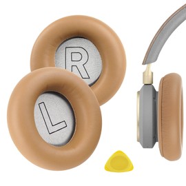 Geekria QuickFit Replacement Ear Pads for Bang & Olufsen Beoplay H9, H7 (Not Compatible with H9 3rd Gen, h9i) Headphones Ear Cushions, Repair Parts (Brown)