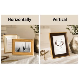 marysgift Photo Frames 6x8 Brown Wooden Deep Picture Frame with Thick Edge for Christmas Family Friends Gifts (Wood + Brown,8")