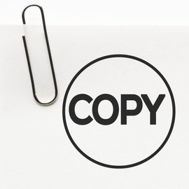 Self-Inking Round Copy Stamp, Home Office Accessories, Up to 5K Impressions, Available in 11 Ink Colors, Reinkable, Easy Press and Print Stamping, Size Approx 7/8" Dia