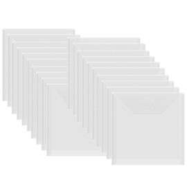 Briartw 20 PACK Storage Envelopes,Clear 7x9.4" Resealable Plastic Envelopes Pockets for Cutting Dies Stencil Crafts Organizer Holder,Storage Bag for Clear Stamp,Die Cuts,scrapbook Paper,Photos