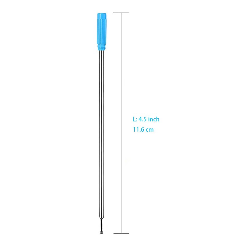 MengRan 4.5'' Ballpoint Ink Pen Refills for Twist Pens,1mm Medium