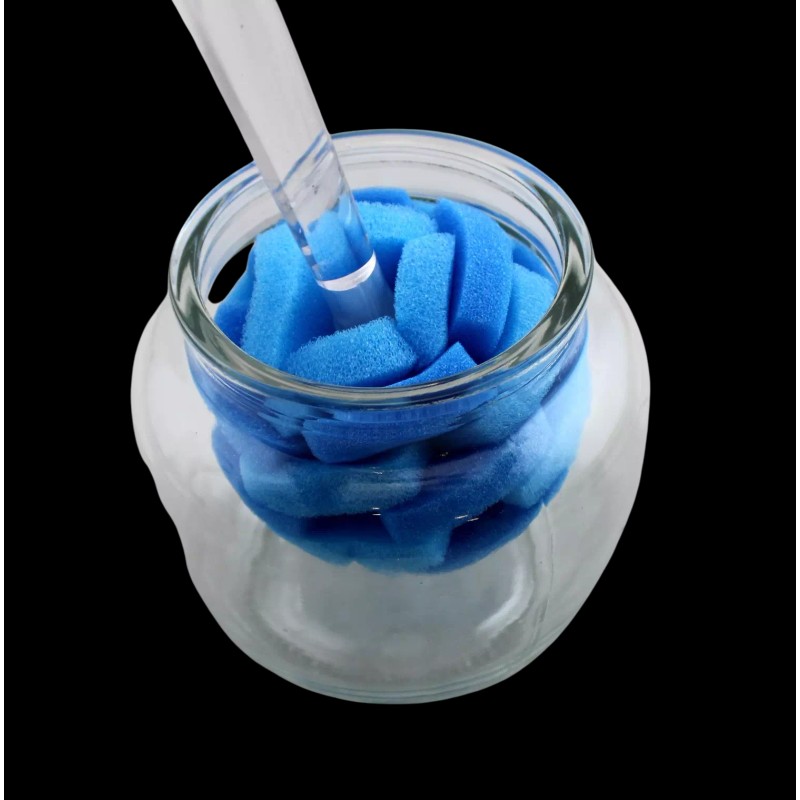 Dependable Industries Soft Touch Glassware Sponge Dish Brush Puff Brush
