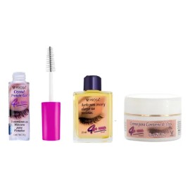 Kit Prosa Rimel Transparente  Crema Ojos  Aceite Pestañas                                                                                             