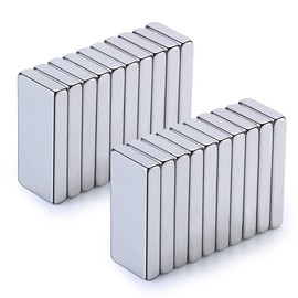 Magnets, Strong Magnets, World's Strongest Magnets, Cuboid 0.8 x 0.4 x 0.1 inches (20 x 10 x 3 mm), Set of 20