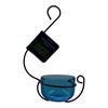 Backyard Essentials Bluebird Feeder, Blue Bubble Glass Ornate Bird Feeder