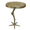 The Urban Port 19 Inch Side End Table, Antique Brass