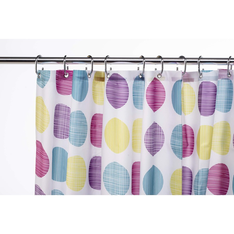 Croydex Shower Curtain, Textured Dot, 1800 x 1800mm