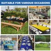Enjoyidea Fitted Tablecloth for 8 Foot Rectangle-6 Pack Light Blue
