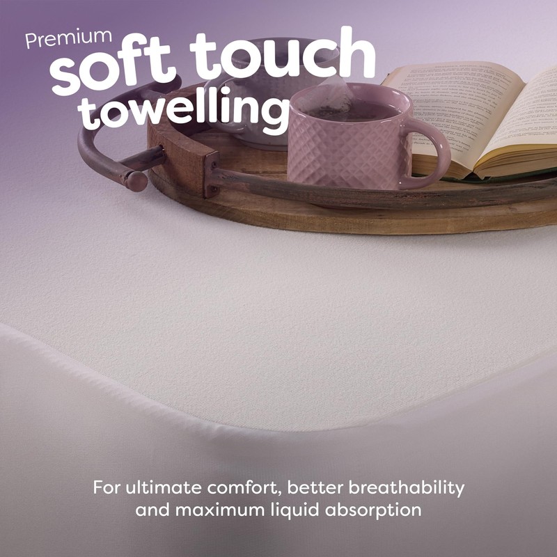 Slumberdown Waterproof Mattress Protector Single Bed - Super Absorbent &