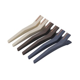 PERFEHAIR 6 Pcs Hair Sectioning Clips for Styling, No Crease Non Slip Salon Hair Clips with Silicone Band for Cutting, Blow Drying & Rollers, Professional Barber Clips for Thick Hair