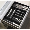 Simple Houseware Expandable Kitchen Drawer Flatware Organizer, Black – Adjustable