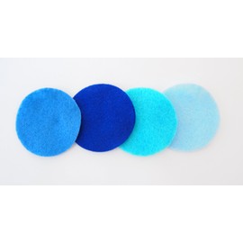 Playfully Ever After Blue, Light Blue, Militia Blue & Turquoise Craft Felt Circles (2 Inch - 58pc)