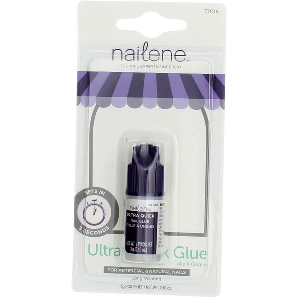 Nailene Ultra Quick Nail Glue 0.10 oz (Pack of 8)