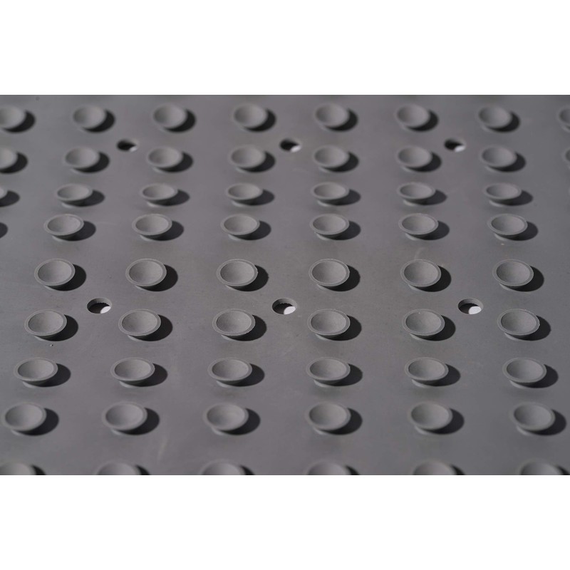 Croydex AG220531H Anti-Bacterial Raised Oval Rubber Bath Mat, Grey with