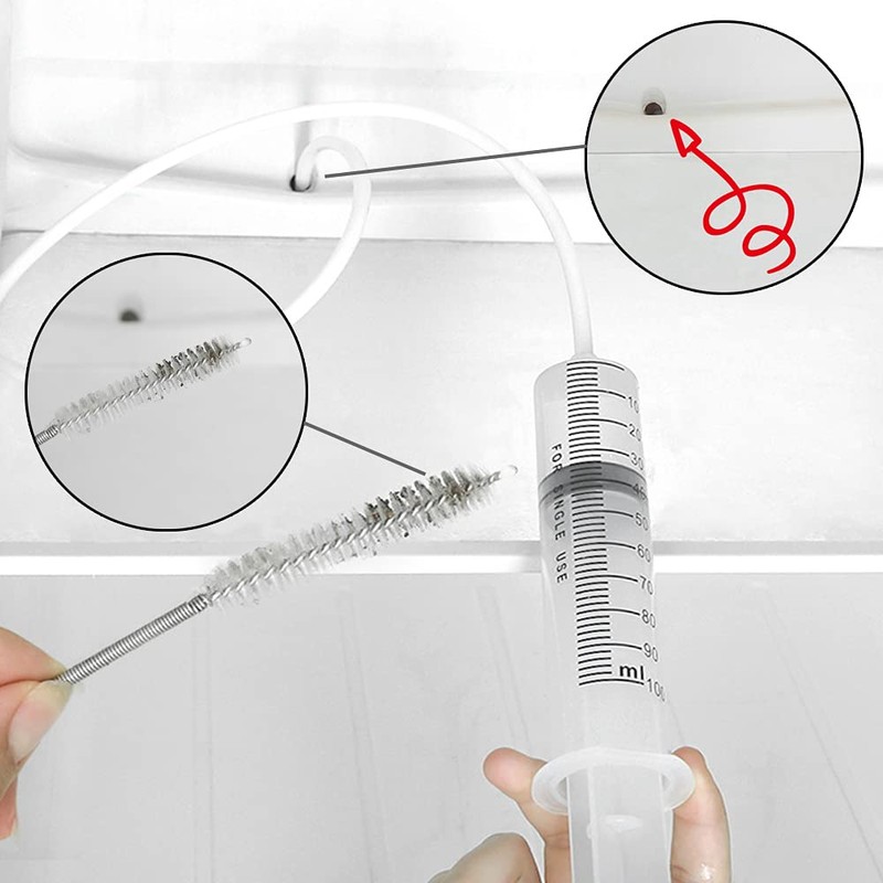 XINGSUI 5Pcs Refrigerator Drain Hole Cleaning Tool Kit, Refrigerator Dredge