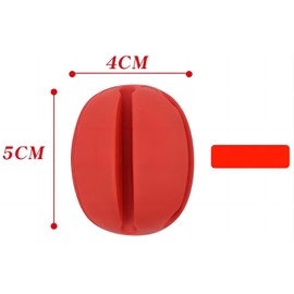 10Pcs Silicone Fishing Rod Holder Straps, 5 Hole Portable Fishing Rod Fixed Ball, Rubber Fishing Pole Clips Fly Fishing Accessories , Red