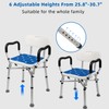 Upgrade Shower Chair for Elderly and Disabled: Non-Slip Silicon Pad