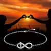 LOVGIFSET Infinity Bracelet for Women Cross Infinity Link Bracelet 925