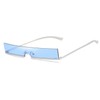 Armear Trendy Tiny Rimless - anteojos de sol rectangulares delgadas,