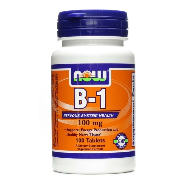 Now Foods Vitamin B-1 Thiamine 100mg - 100 Tablets