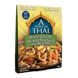 A Taste of Thai Peanut Sauce Mix Packets | Authentic Thai-Style Sauce with Ground Peanuts & Traditional Spices | Ready in Minutes | No Artificial Flavors | Non-GMO, Gluten-Free – 3.5 oz