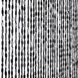 BECHAEO Handmade Bamboo Beaded Curtain for Doorway 52 Strands Door Beads Hippie Curtain Hanging Room Divider for Boho Rustic Bedroom Living Room Decor, 35.5 x 75 Inches Black