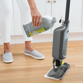 Shark VACMOP Household Disinfectant Cleaner Refill 2L Bottle, Compatible with VM252 & VM180, Cleans & Disinfects Sealed Finished Floors, Stone, Laminate & Tiles, Lemon Scent, VCD60