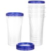 PLASTICPRO 48 Ounce Twist Top Deli Containers Clear bottom With