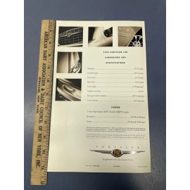 New Old Stock Chrysler LHS  1999 Dealership Brochure Fold Out Poster