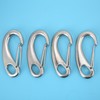 4pcs 100mm Heavy Duty Snap Rope Hook Stainless Steel Spring